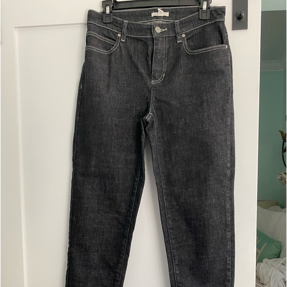 Eileen Fisher Black Wash Jeans Size 2 - Picture 1 of 6